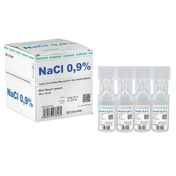 Kochsalzlösung Isotone Natriumchloridlösung NaCl 0,9% | 20x10ml