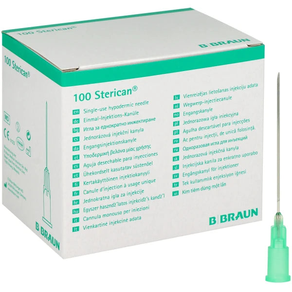 Sterican® Kanüle Nr. 02 grün, 0,80 x 40mm 21G x 1 1/2'', Pack = 100 Stück
