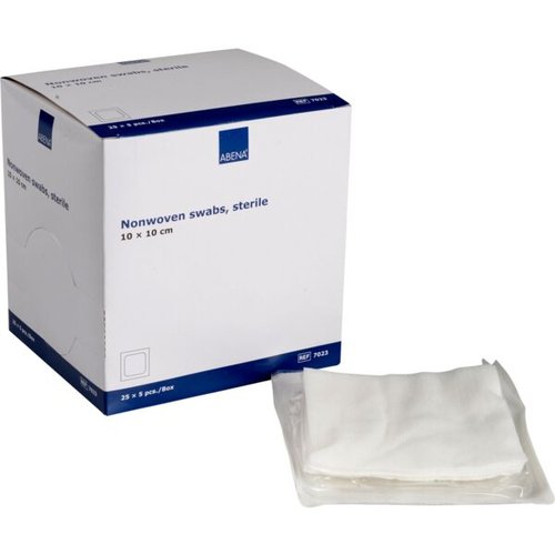 ABENA Vlieskompressen steril 4-lagig | 10 cm x 10 cm | 125 Stk.
