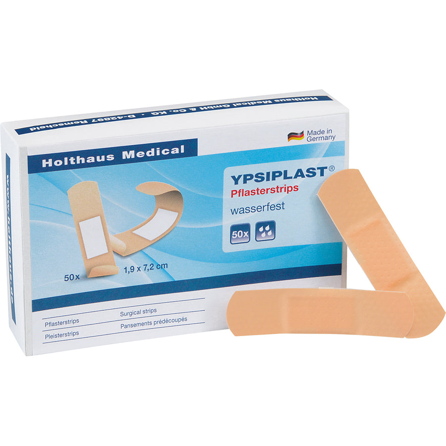 YPSIPLAST® Pflasterstrips, wasserabweisend Schachtel à 50 Stück, 2,5 x 7,2 cm